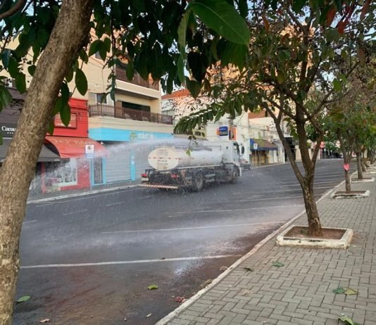 Nova desinfecção é realizada em locais públicos em Mirassol