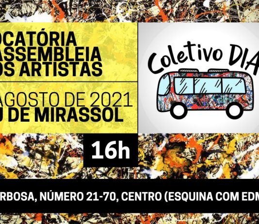Coletivo D.I.A. realiza neste domingo primeira assembleia aberta para artistas