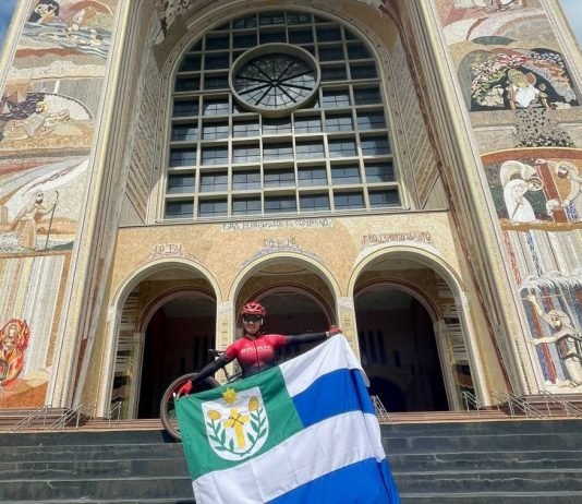 Ciclista mirassolense cumpre desafio e chega ao Santuário Nacional de Aparecida