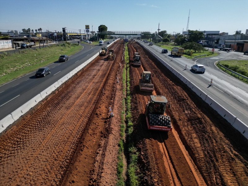 Obras da 3ª faixa da SP-310 seguem em Mirassol com interdições programadas