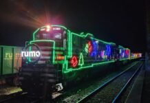 Trem de Natal iluminado passa por Mirassol nesta sexta-feira (5) e promete encantar famílias da região