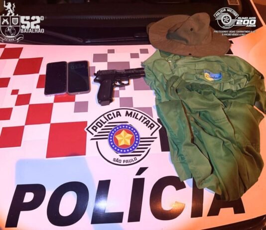 Polícia Militar prende suspeito de roubo a drogaria e recupera simulacro de arma e celulares