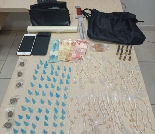 Casal é preso por tráfico de drogas e posse ilegal de munições durante ação da PM em Mirassol